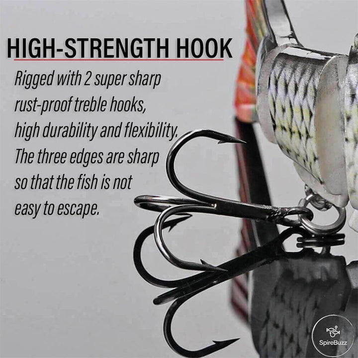 Fishing lures set in a tackle box, bionic swimbait perfect for various angling conditions.