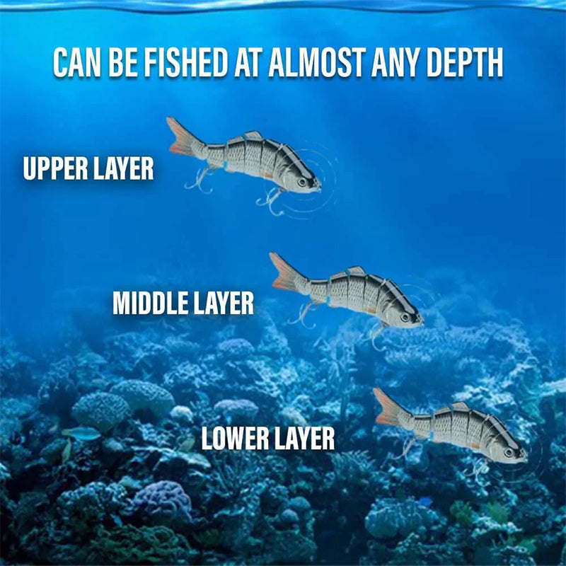 High-quality fishing lures, realistic swimbait for targeting predator fish in freshwater.