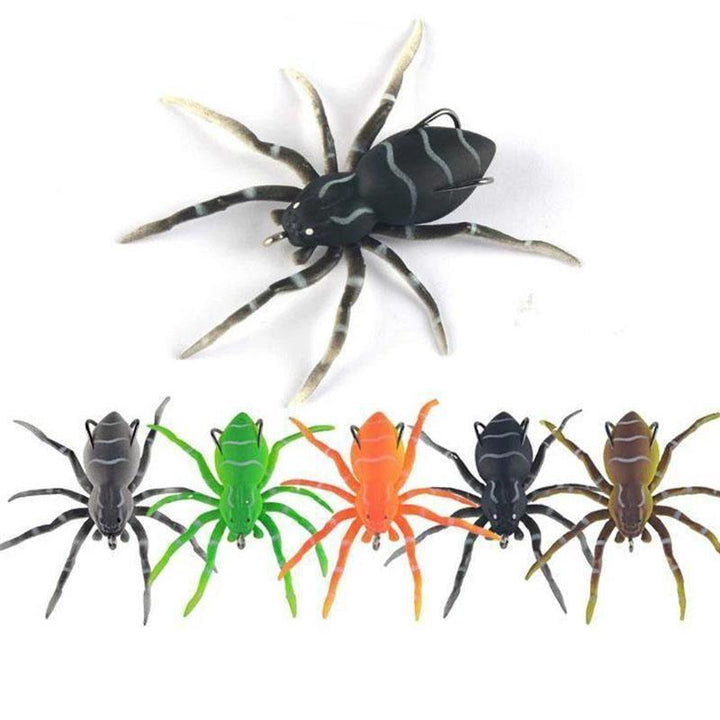 Soft plastic spider fishing lure, realistic look attracting fish, durable hooks