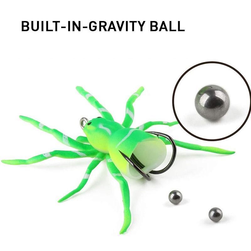 Weedless spider fishing lure, perfect for topwater action, freshwater & saltwater