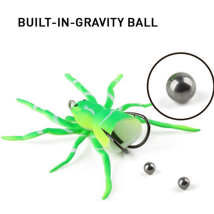 Weedless spider fishing lure, perfect for topwater action, freshwater & saltwater