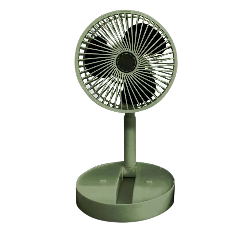 Portable fan in a home office, providing a quiet breeze for enhanced productivity.