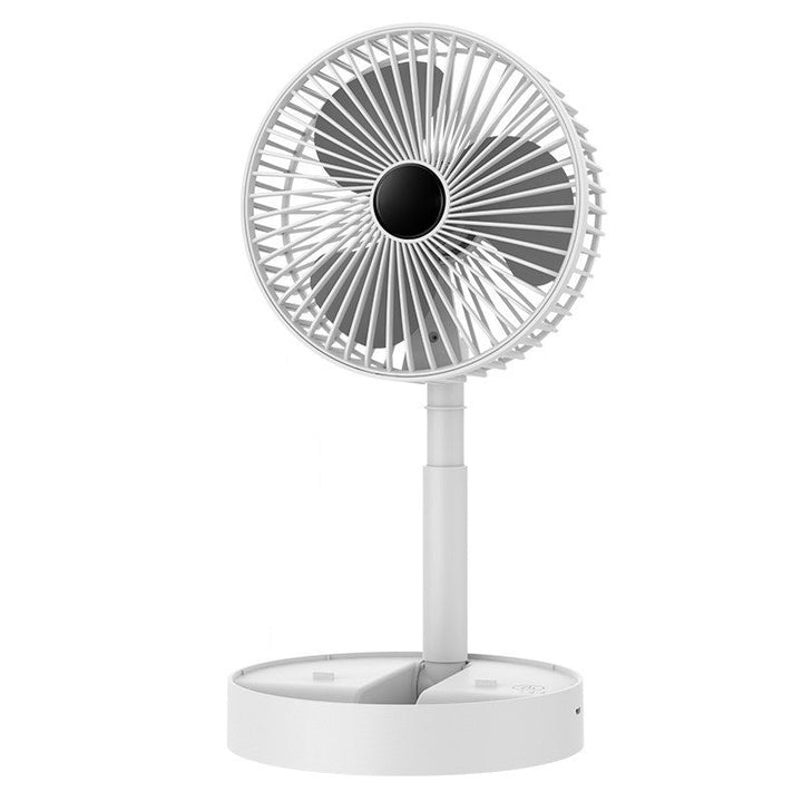 USB chargeable fan, powered by a laptop, demonstrating its versatility.