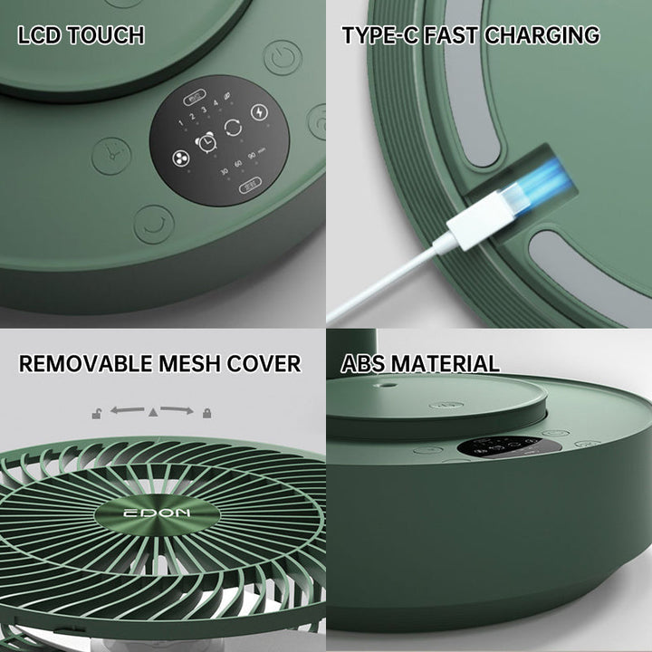 Compact USB fan, perfect for a dorm room or small apartment.