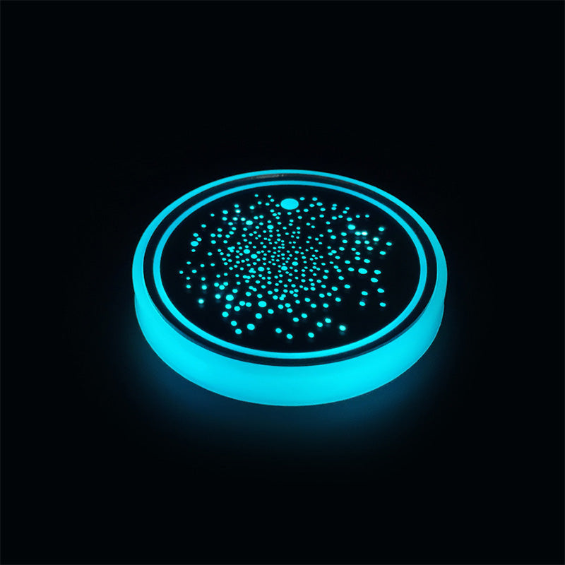 Water droplet resistant surface of the LED Car Cup Holder Coaster, practical auto gadget