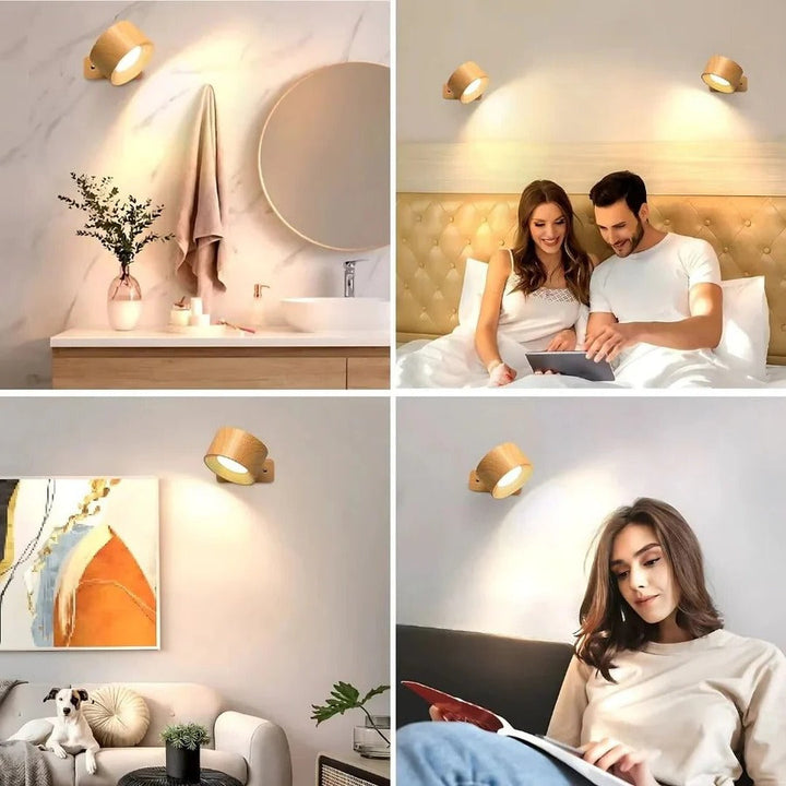 Energy-efficient rechargeable wall light, cordless and touch-sensitive for modern spaces.