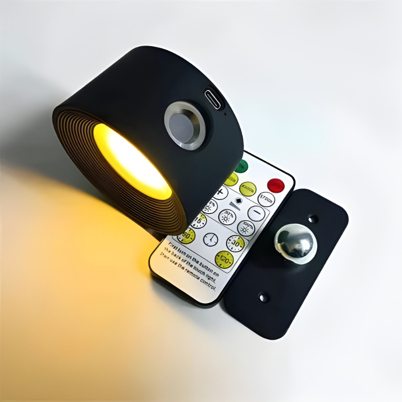 Portable magnetic wall lamp, adjustable LED light for reading & night light.