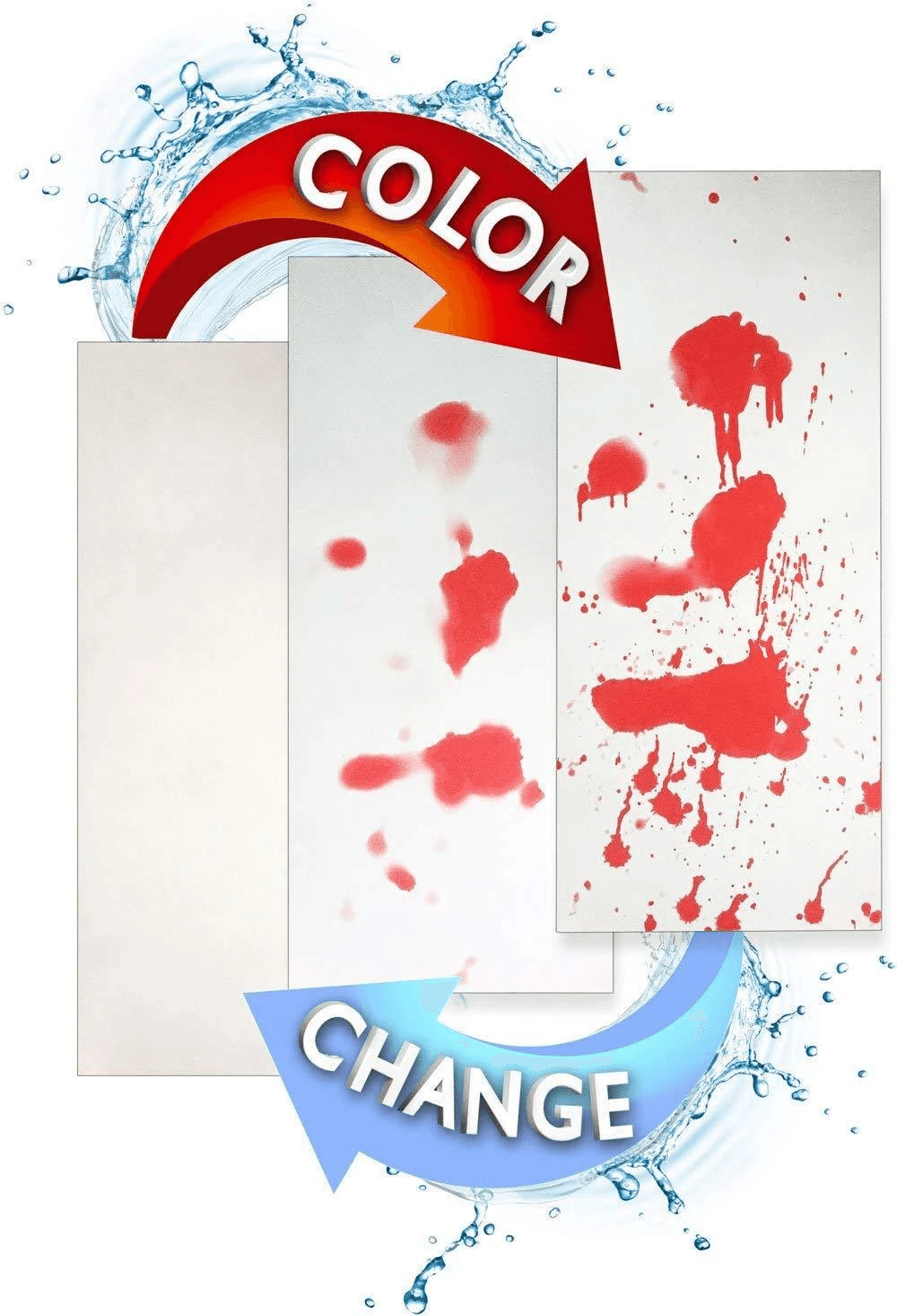 Homeliving prank bath mat, changes color with water to reveal scary print, fun Halloween decor
