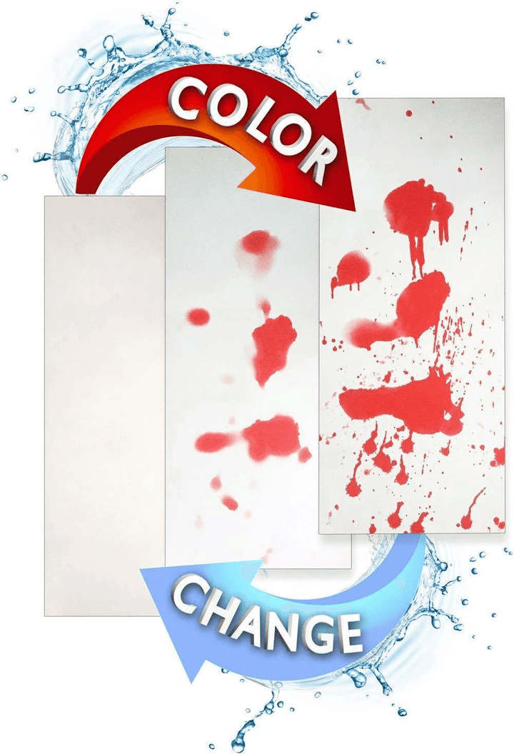 Homeliving prank bath mat, changes color with water to reveal scary print, fun Halloween decor