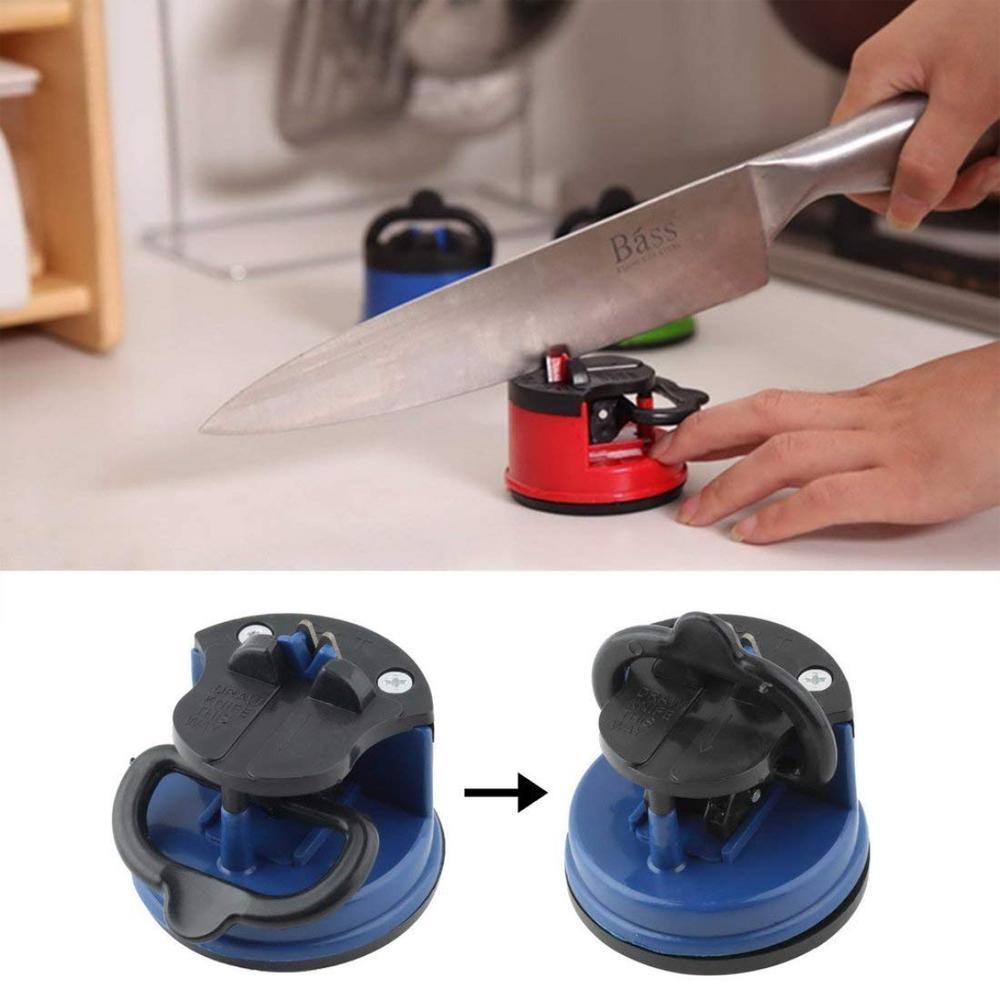 Blue portable kitchen knife sharpener, a handy gadget for keeping knives sharp