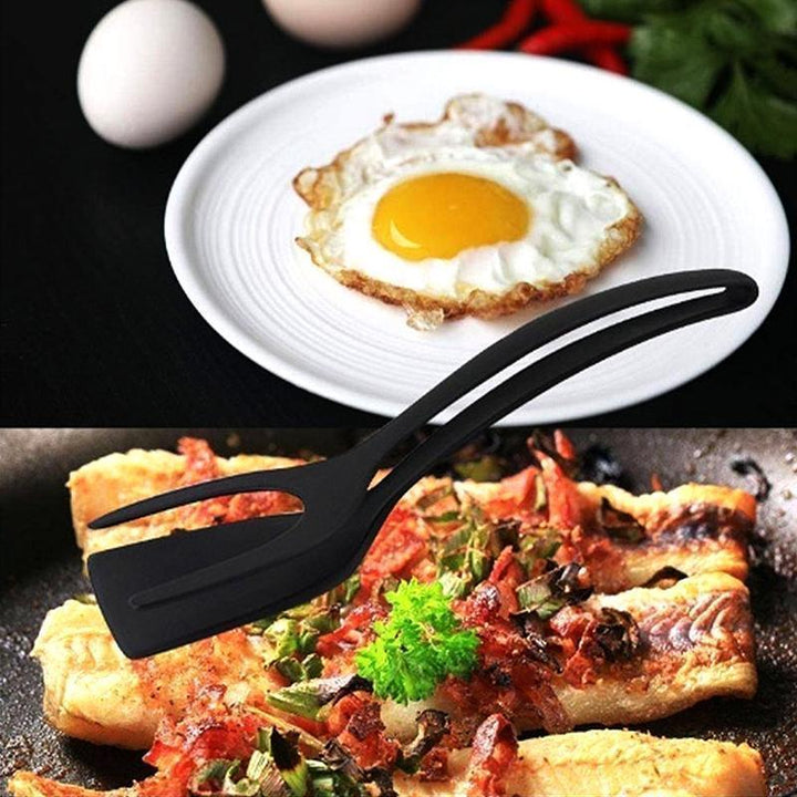 Ergonomic silicone spatula tongs, nonstick kitchen utensil for easy cooking and baking tasks