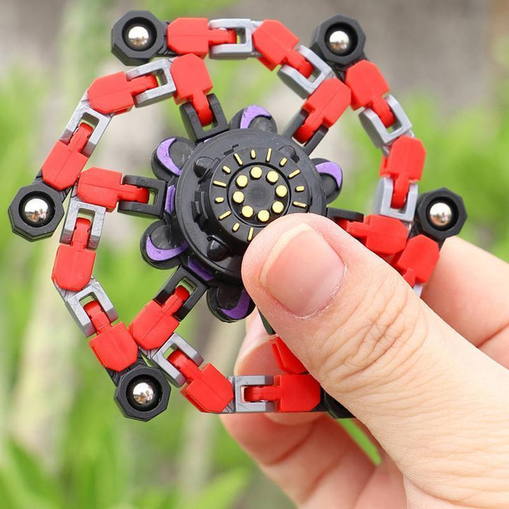 Yellow robot fidget spinner toy for children, multi-functional as phone holder & stress reliever