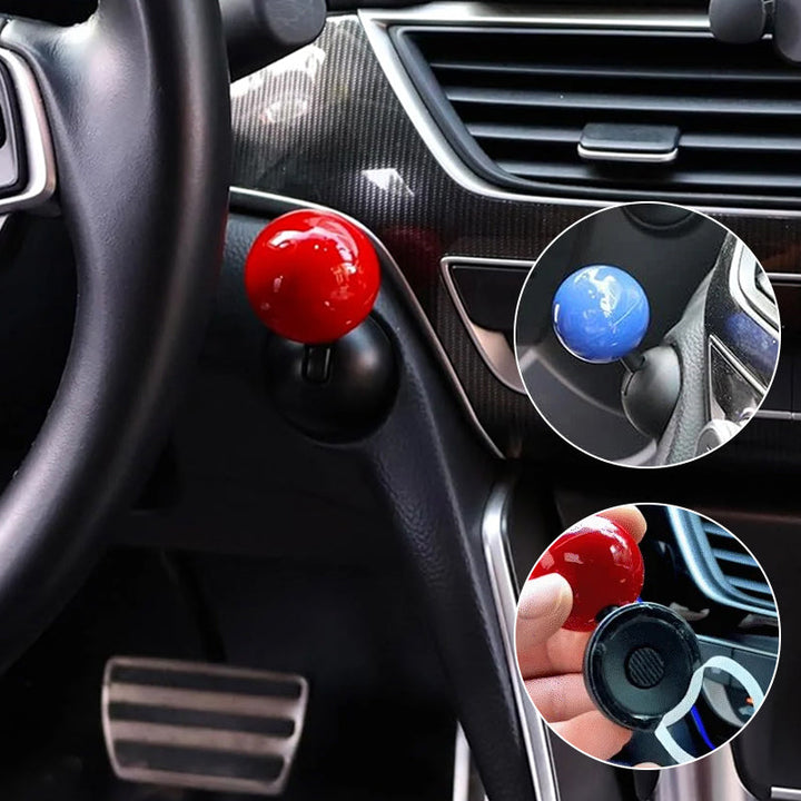 Carbon fiber universal car engine start stop button cover, sleek auto decor accessory