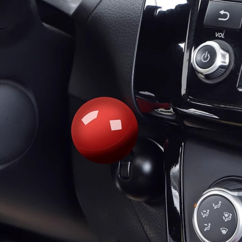 Packaging for universal car engine start stop button cover, indicating easy installation
