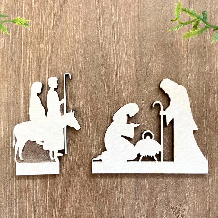 Religious Nativity Scene Advent Calendar with 24 numbered doors, perfect for Christmas countdown