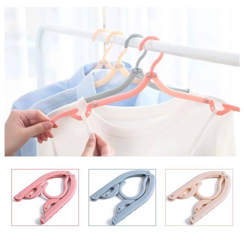 Ret retractable portable travel hangers, perfect for space-saving in luggage or closets, blue color