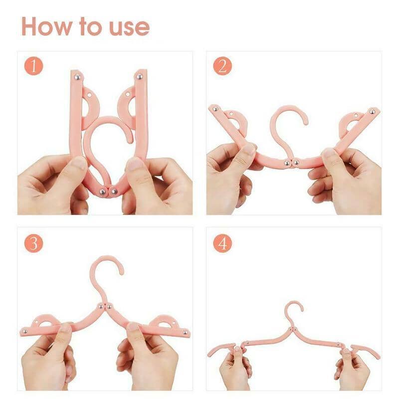 Travel hanger with anti-slip grooves, preventing clothes from slipping, a must-have travel accessory