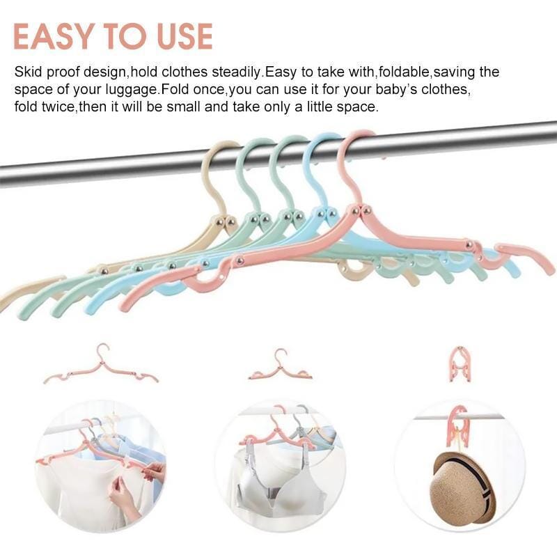Compact space-saving retractable travel hanger, ideal for drying delicate clothes while traveling