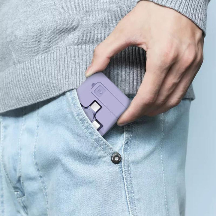 USB data sync & fast charging cable, retractable design ideal for travel and daily use.