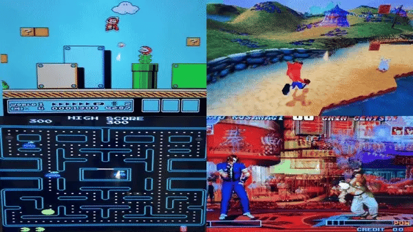 Unisex retro gaming console, 20,000+ games, dual wireless controllers for 80s & 90s fun.