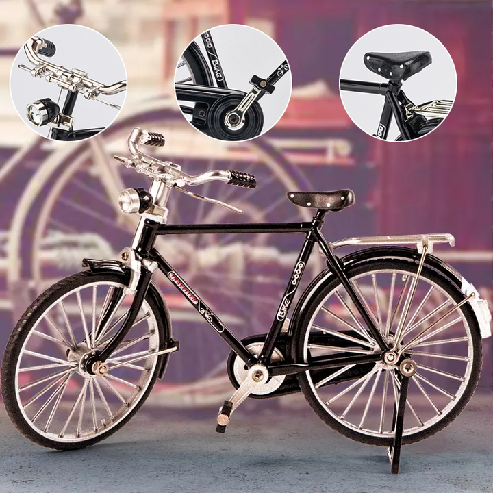 Small retro bicycle model, a charming vintage ornament and decorative collectible