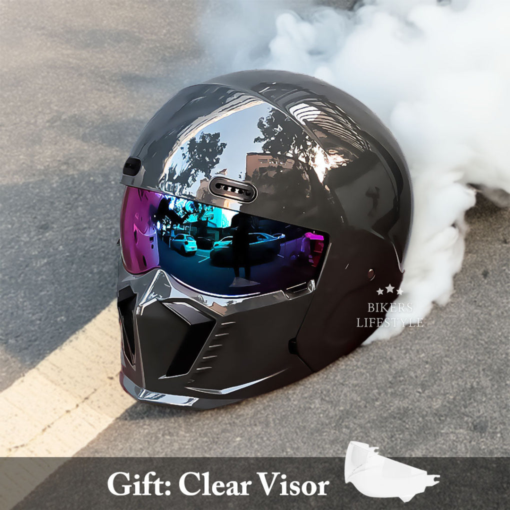 Premium vintage motorcycle helmet, DOT/ECE approved safety gear, comfortable and stylish for unisex use.