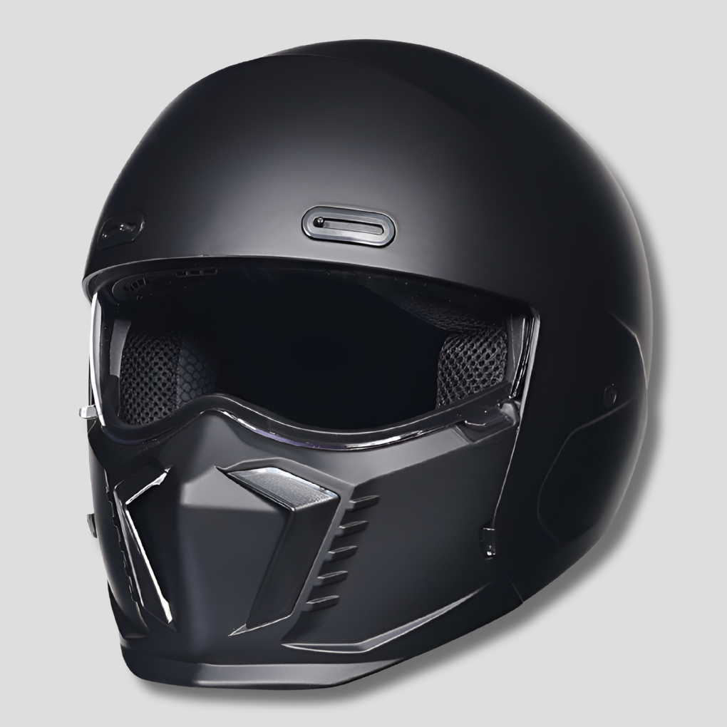 Stylish vintage motorcycle helmet, comfortable and DOT/ECE certified, essential riding gear.