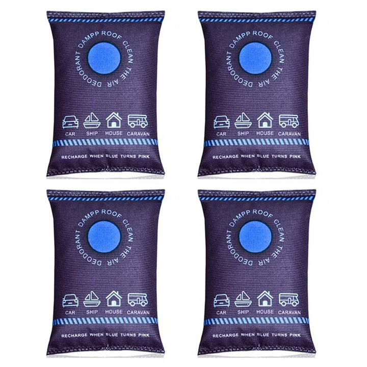 Home essential dehumidifier bag with clear moisture indicator, protects valuables from humidity damage.