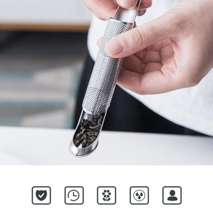 High-quality stainless steel tea infuser with a hook, a convenient tea accessory