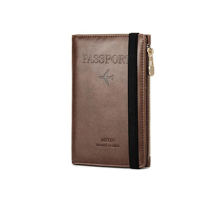 Gift for him/her: RFID blocking leather card holder wallet, travel safe