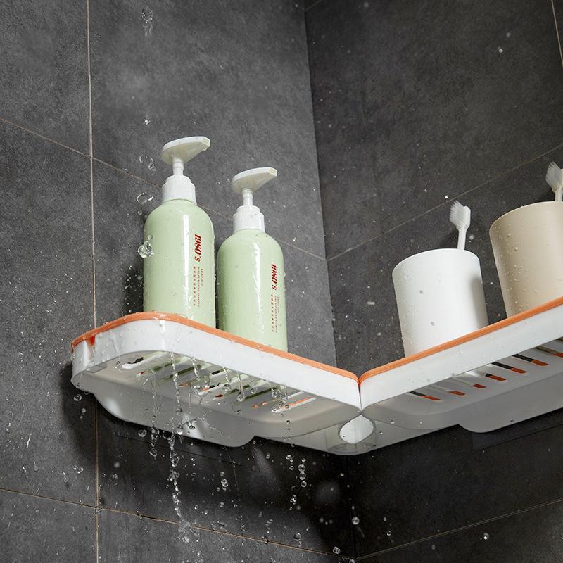 Innovative rotating corner organizer for efficient bathroom and kitchen use