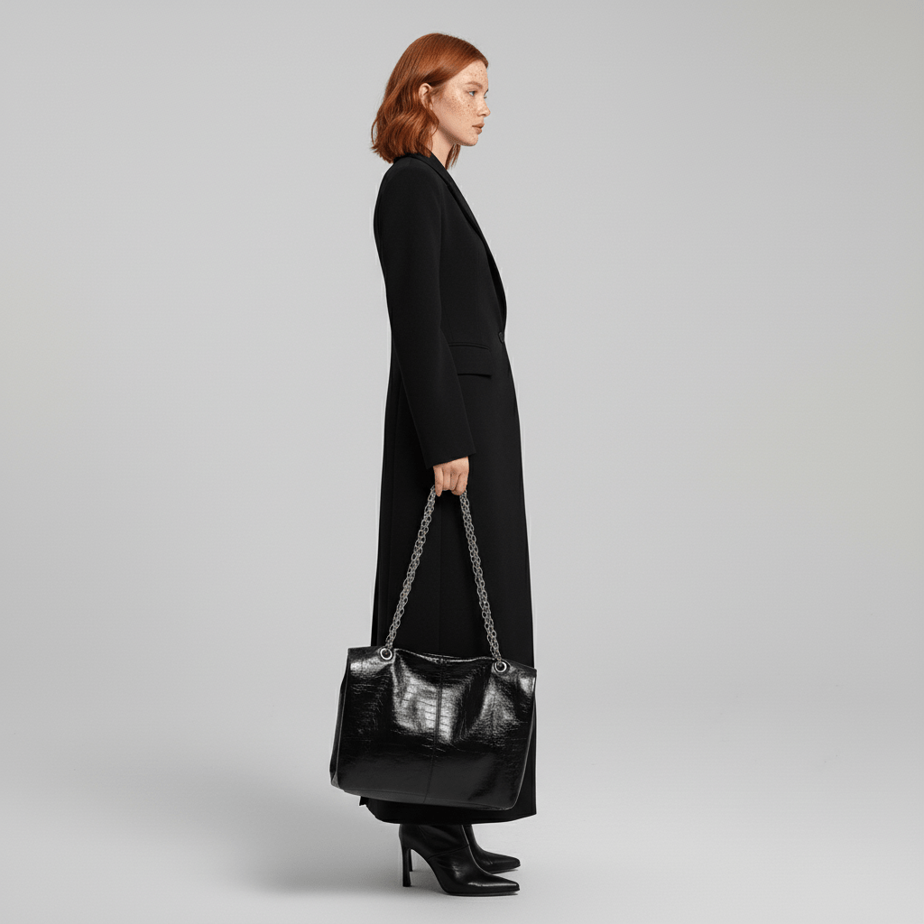Women's ruby longline tailored coat, fitted & structured for elegant day-to-night style.
