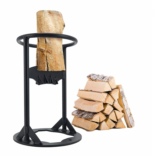 Efficient manual log splitter for outdoor firewood processing. Heavy-duty wood splitter for camping & home use.