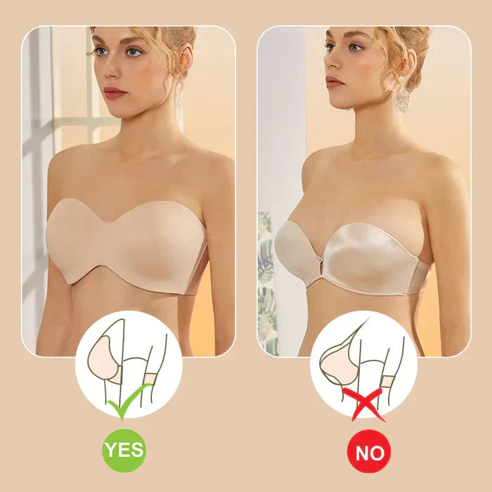 Convertible strapless bra, a seamless women's intimate essential offering full support.