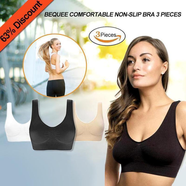 Seamless shaper bra 3-pack for women, comfort wireless support
