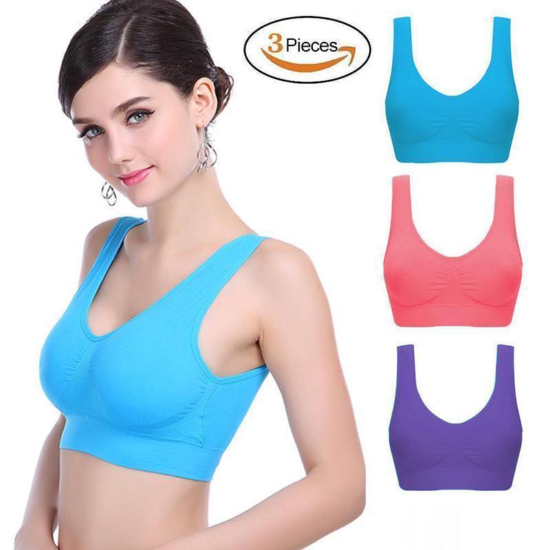Soft nylon women's seamless bra trio, everyday comfort underwear