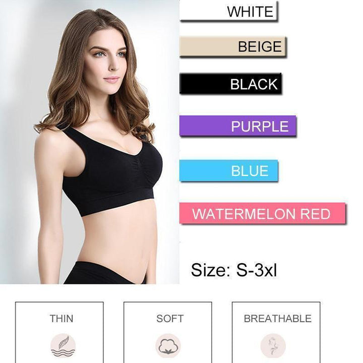 Supportive wireless women's underwear, seamless comfort shaper bra trio