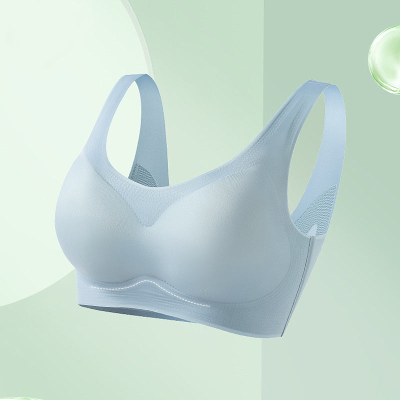 Women's comfort support bra, seamless and wireless, crafted from breathable fabric for ultimate ease