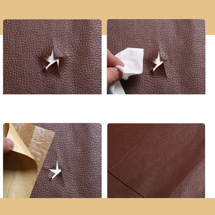 Waterproof leatherette repair tape, perfect for DIY fixes on furniture & auto seats.