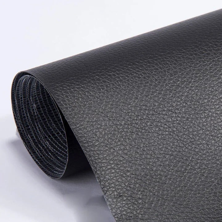 Waterproof leatherette repair tape for sofa tears, car seat damage & furniture patches.