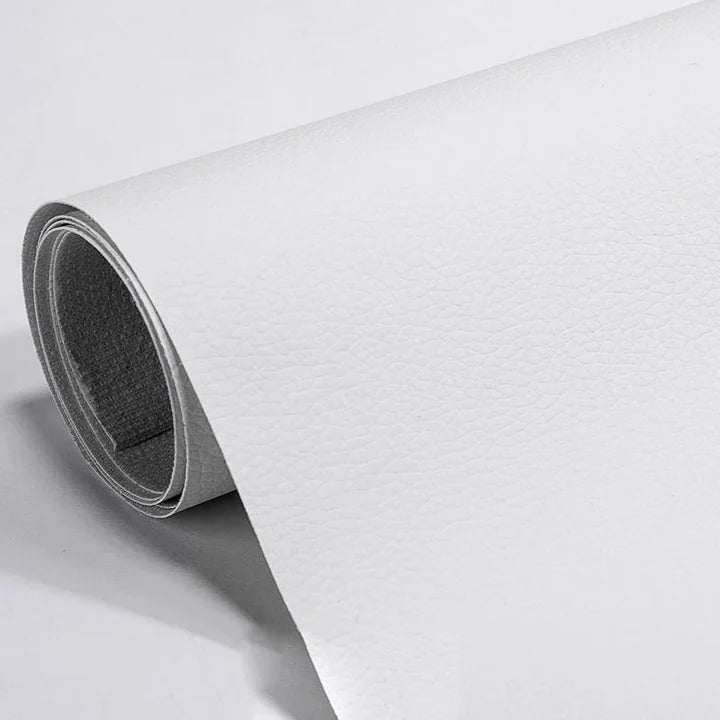 Quick fix faux leather repair tape for DIY couch, chair & car seat upholstery damage.
