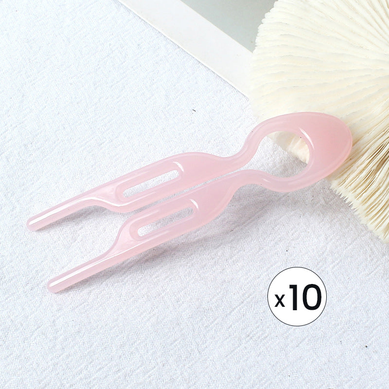 Display ad for 10 PCS Women's Effortless Updo Hair Pin, emphasizing convenience and style.