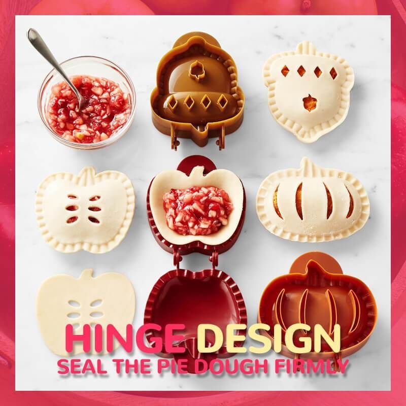 Set of 3 mini hand pie molds for baking pastries, perfect for Thanksgiving desserts.