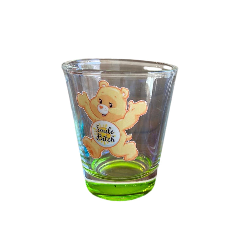 High-quality shot glasses, set of 6, featuring unique and amusing bear designs