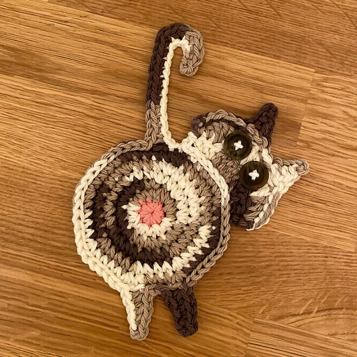 Assortment of cat butt drink coasters; handmade, funny, and great gift for animal lovers.