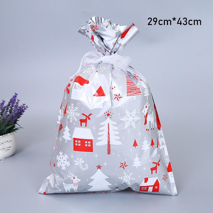 Eco-friendly reusable Christmas gift bags in a range of holiday colors and sizes, perfect for sustainable wrapping