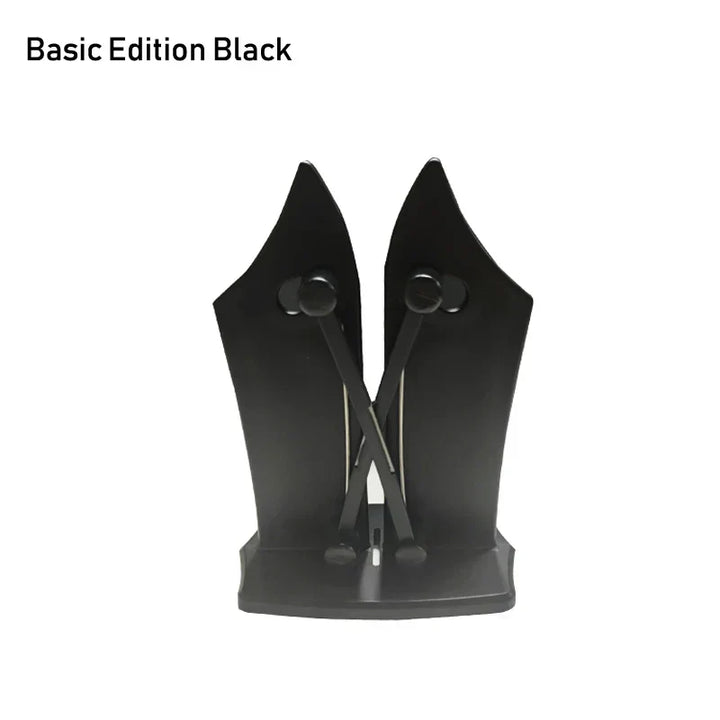 Premium SharpMaster Pro kitchen knife sharpener, adjustable for various blade types, cutlery care.