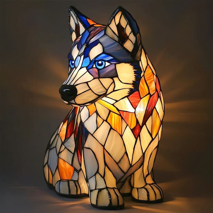 Pet lover gift: shimmering LED cat statue night light, beautiful & functional.
