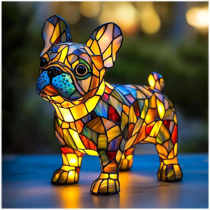 Modern shimmering LED animal night light: a stylish dog figurine for subtle glow.