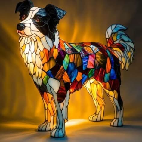 Decorative LED cat night light, a glistening pet statue perfect for ambient mood lighting.